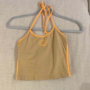 White fox halter top